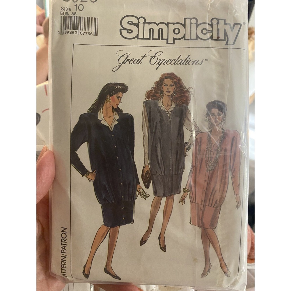Vintage Simplicity 8926 Sewing Pattern Size 10 Dress Tunic Cut Complete 80s